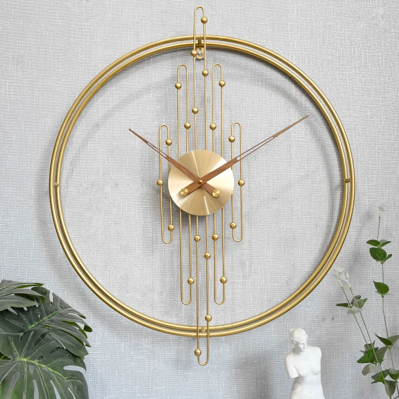 

Simple Art Living Room Fashion Background Wall Decoration Wall Clock Creative Iron Mute Wall Clock