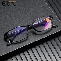 elbru anti blue light computer reading glasses fashion ultralight square prescription optical presbyopic eyewear for womenmen