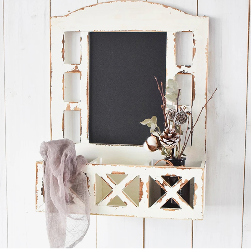 

creative small blackboard coffee shop decoration wall hanging billboard hanging wall decoration message board hanging shelf