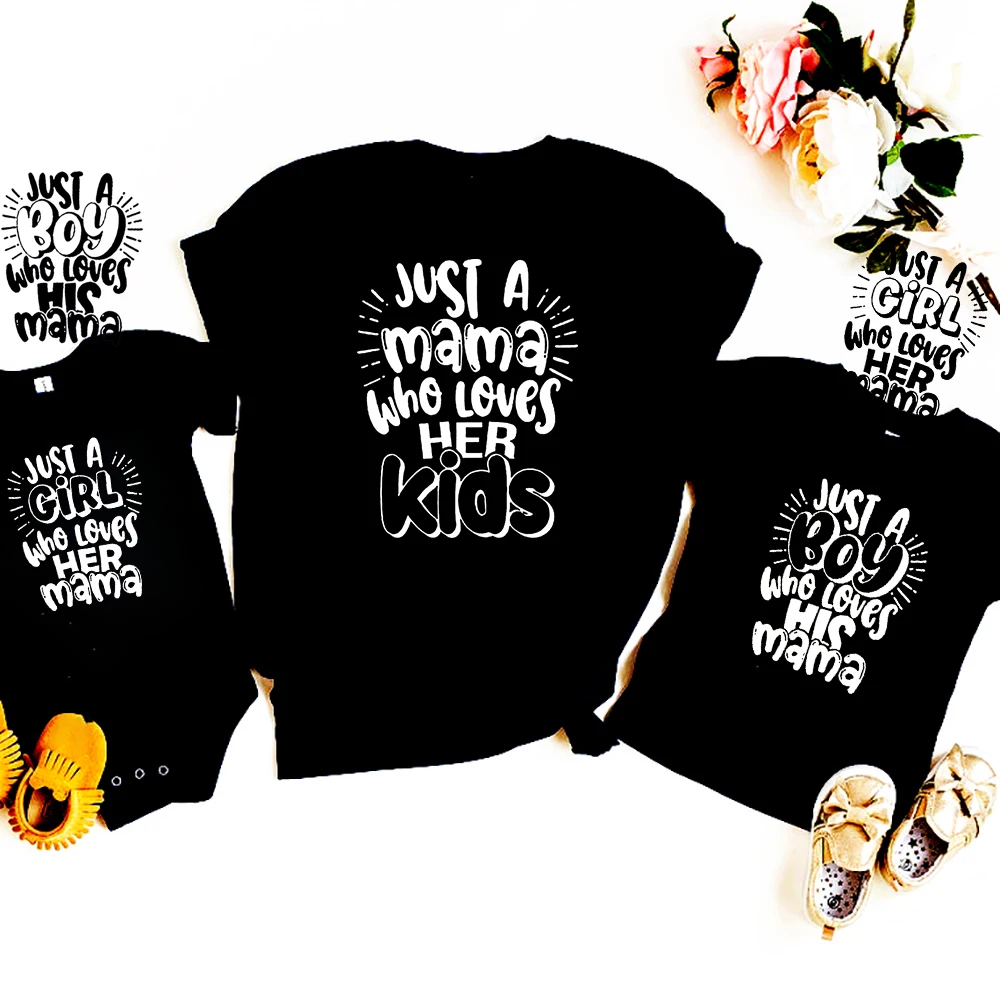 

Mom of both matching shirts Mommy and kidsT- shirts Mommy and me tops Matching Mother And kids Tees Mother's day gift