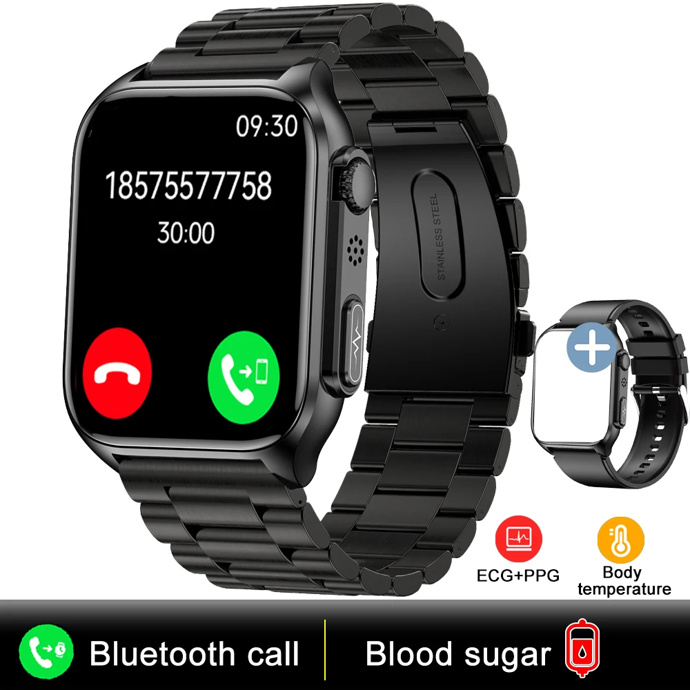 

Smart watch men band smart Bluetooth Call HRV ECG Noninvasive Blood Glucose Heart Rate Blood pressure smart watche waterproof