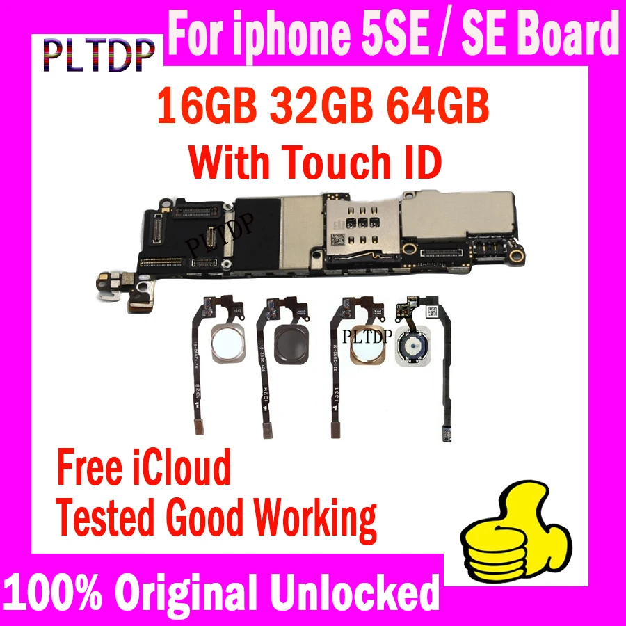 Оригинальная логическая плата IOS для iphone SE 16 ГБ 32 64 полностью разблокированная