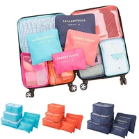 one set space saving travel bag organizer large capacity portable clothes bag traveling compression packing storage bag 6 pieces