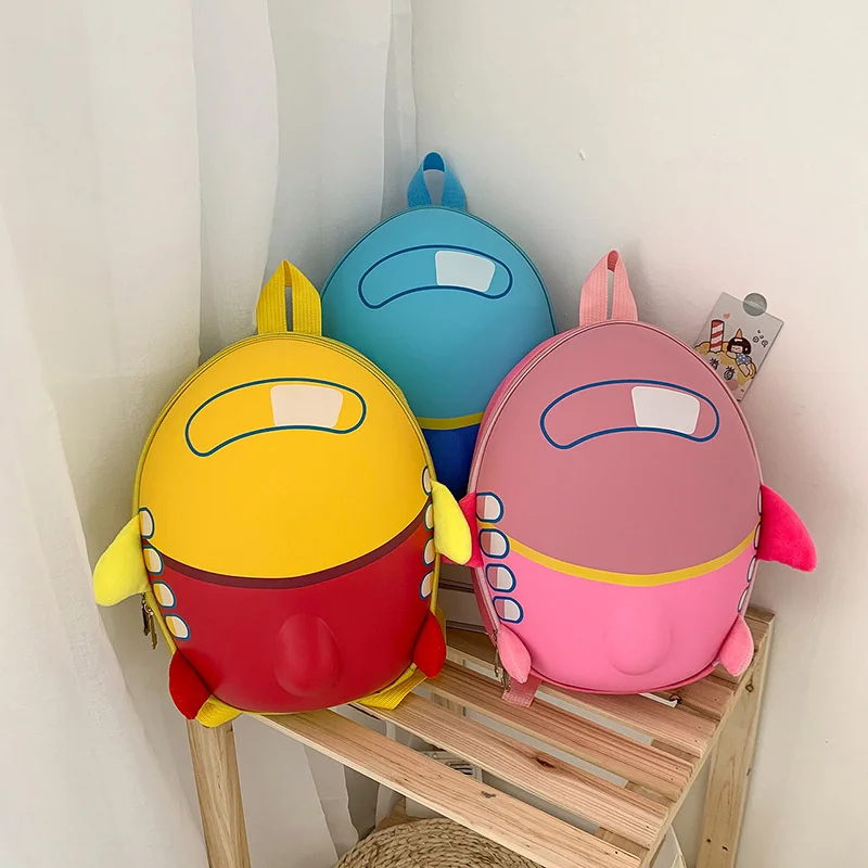 MRLD Cute Cartoon Kindergarten Schoolbag Small Plane Backpack Eggshell Bag Training Class Early Education Class School Bags
