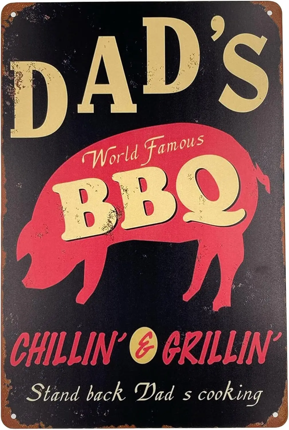 Сгн | Metl Wll Декор Мир Dd Fmo Chlln' &ampmp Grlln' 8 x 12 н. Brbecue Decorton Sgn для дома Br Room Grge