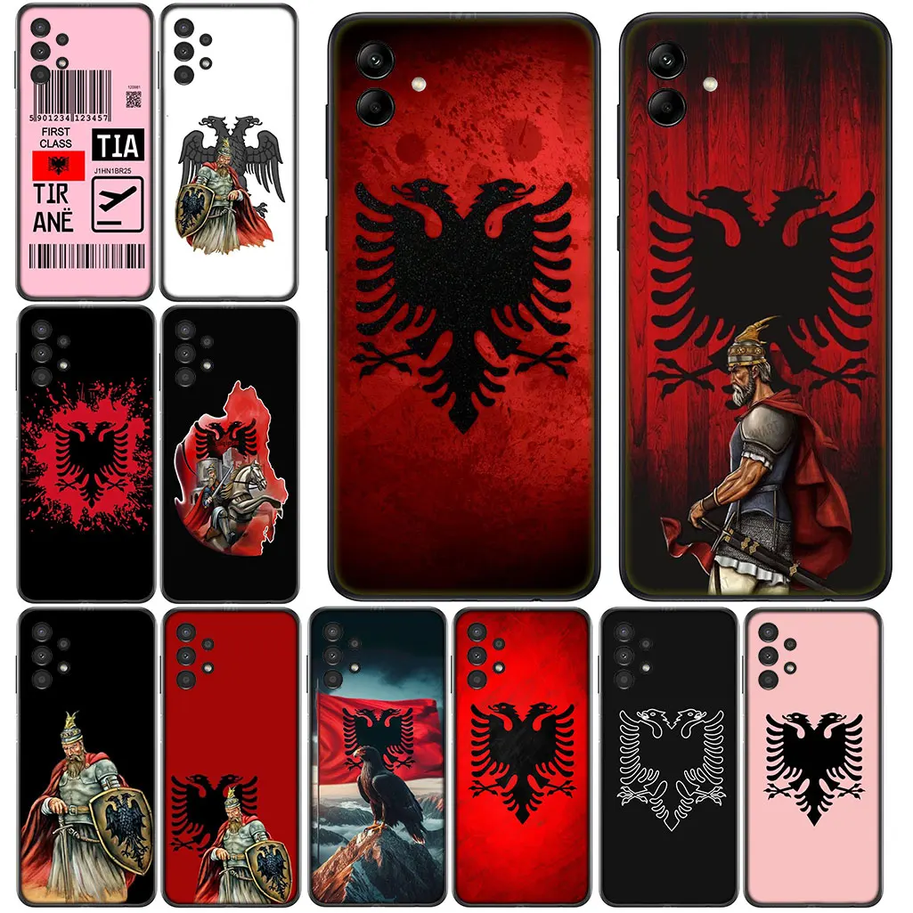 Фото Чехол с флагом Албании и альбомов для Samsung Galaxy A07 A17 j7 J5 J6 J2 Prime J8 A02 A03 A23 A70 A71 A72 A73 M06 M16 M56 №2