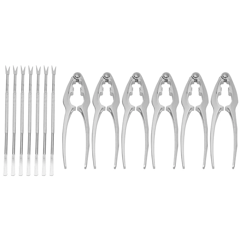Набор инструментов для морепродуктов включая 7 вилок и 6 крекеров омаров крабов