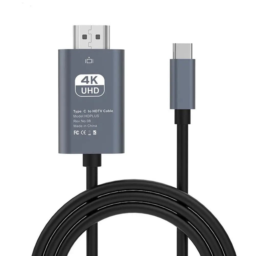 

4K @ 60 Гц HDMI проекционный кабель USB Тип C к HDMI кабель 2 м для Macbook Pro Air Samsung Lenovo Thinkpad Switch