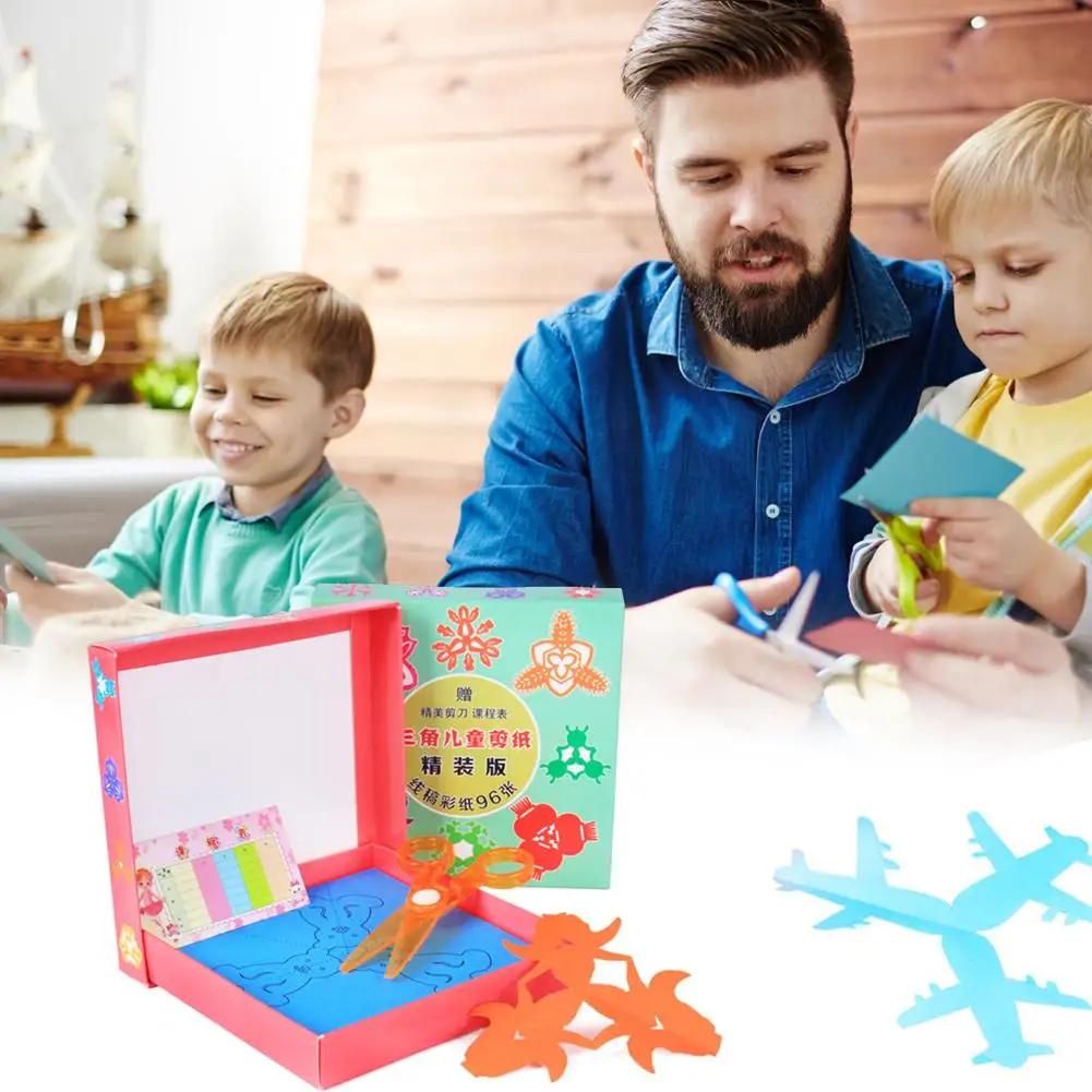 

Especially Creative Kids DIY Durable Fashion Paper-cutting Delicate Design Practical Educational Toys with Scissors