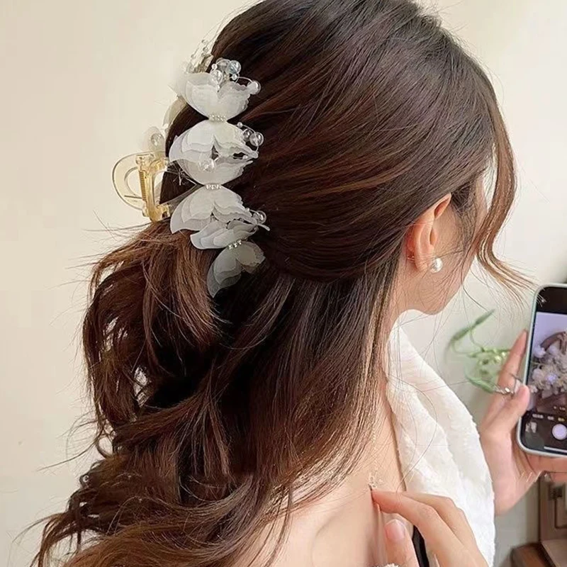 Заколка для волос в виде бабочки зажим акулы женщин милые аксессуары