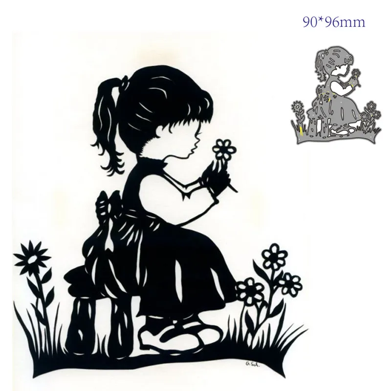 Металлические штампы для резки форма девочек украшение скрапбукинга бумага