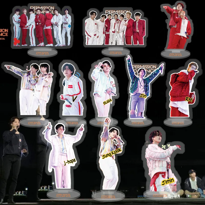

Wholesale Kpop Bangtan Boys Acrylic Standee New 2022PERMISSION TODANCE ON STAGE Transparent Standing Acrylic Fans Collection