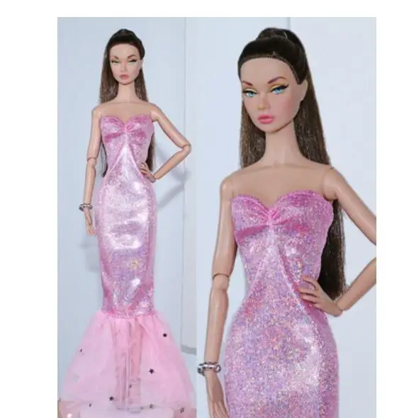 Игрушка MB3 красивое модное белое платье розовая одежда для ваших кукол 1/6 FR FR2 Xinyi ST