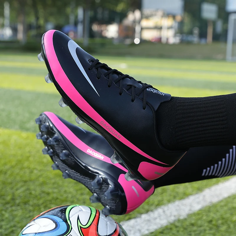 Cheap Men's Soccer Shoes Adult Kids Big Size 48 Ultralight Football Boots Men AG/TF Soccer Cleats Sneakers Unisex Football Shoes