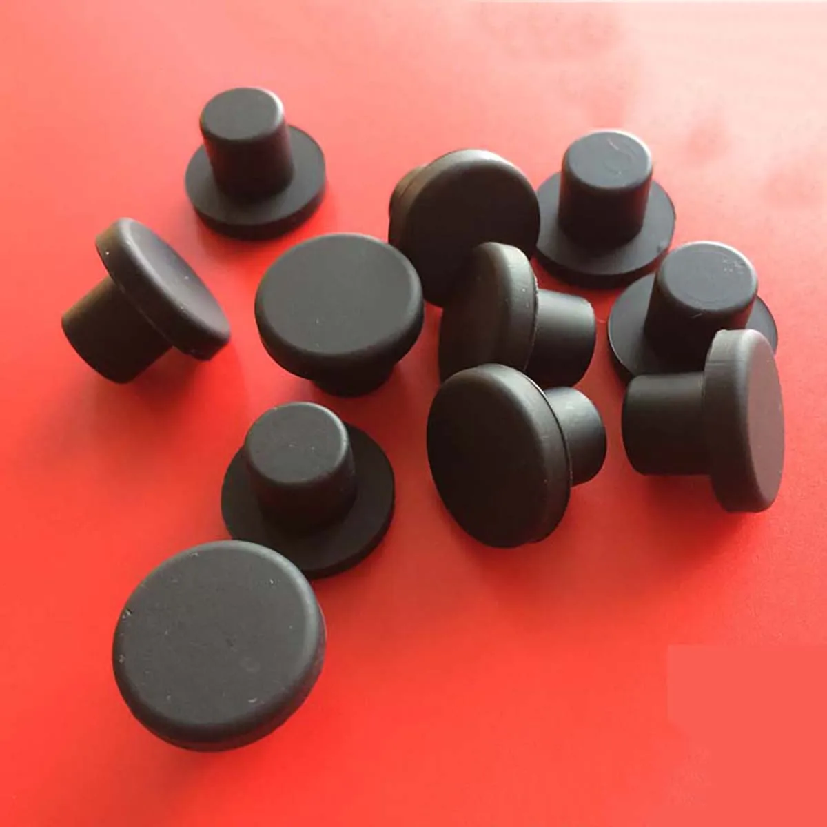 

10/20/30Pcs Solid Silicone Rubber Stoppers 9/9.5/10/10.5/11mm Black T-shape Bore End Caps Inserts Seal Plugs Shock-absorbing Pad