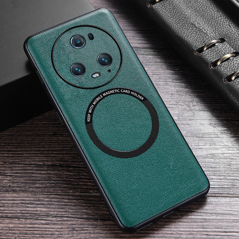 

For Honor Magic 5 Pro Case Luxurious Leather Magnetic Ring Hard Back Cover For Honor Magic 5 Shockproof Bumper Magic5 Funda