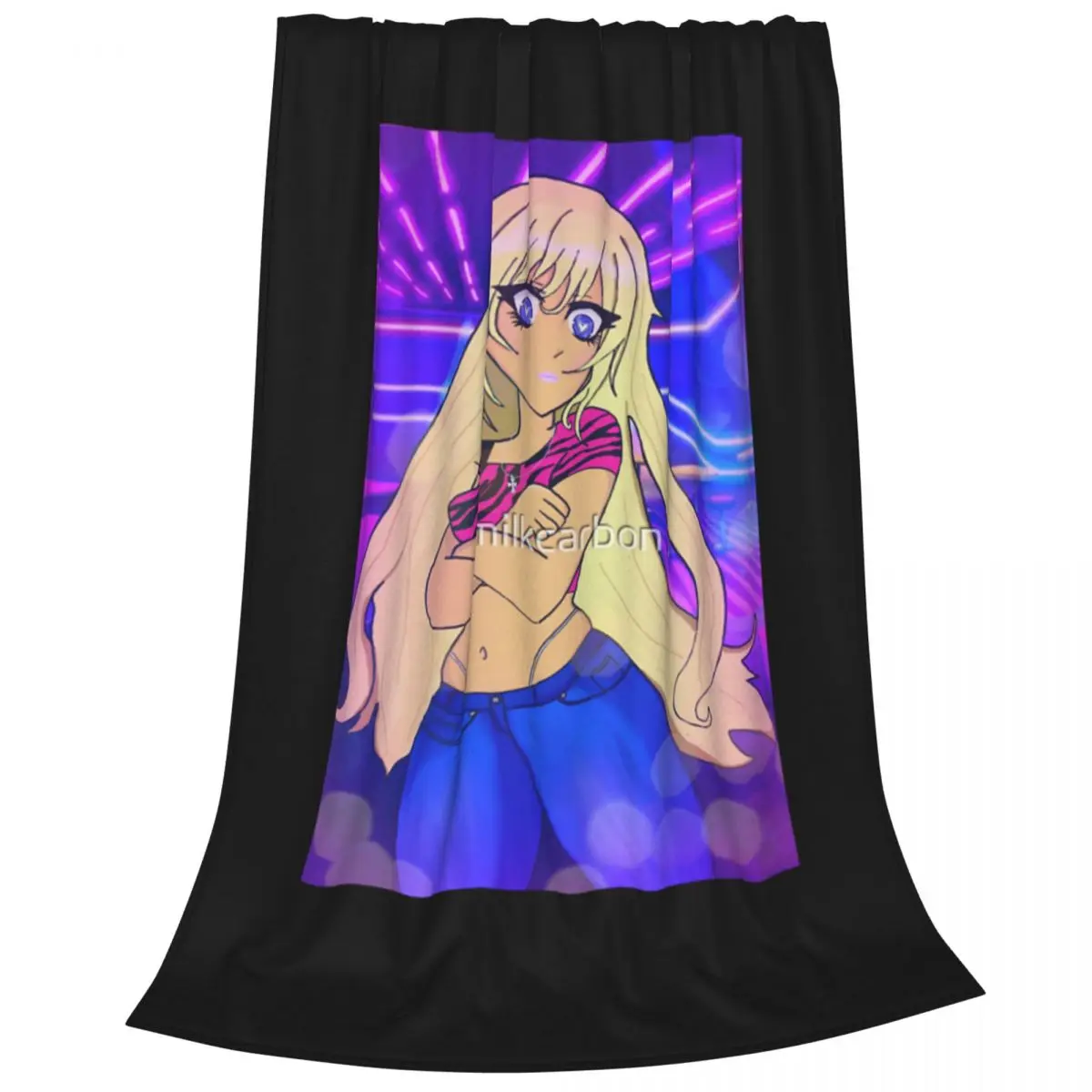Блондинка аниме вечеринка девушка Y2k одеяло покрывало на кровать для пикника