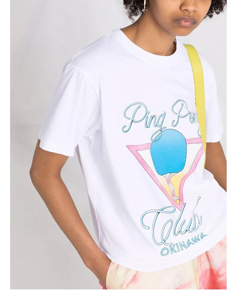 

Casablanca Tee 2023 New Letter Print T Shirt Summer Couple Print Casablanca Crew Neck T Shirt