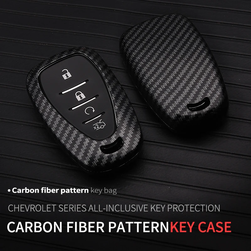 

Carbon fiber car remote control key case cover for the Chevrolet Cruze Spark Camaro Volt Bolt Trax Malibu 23 button accessories