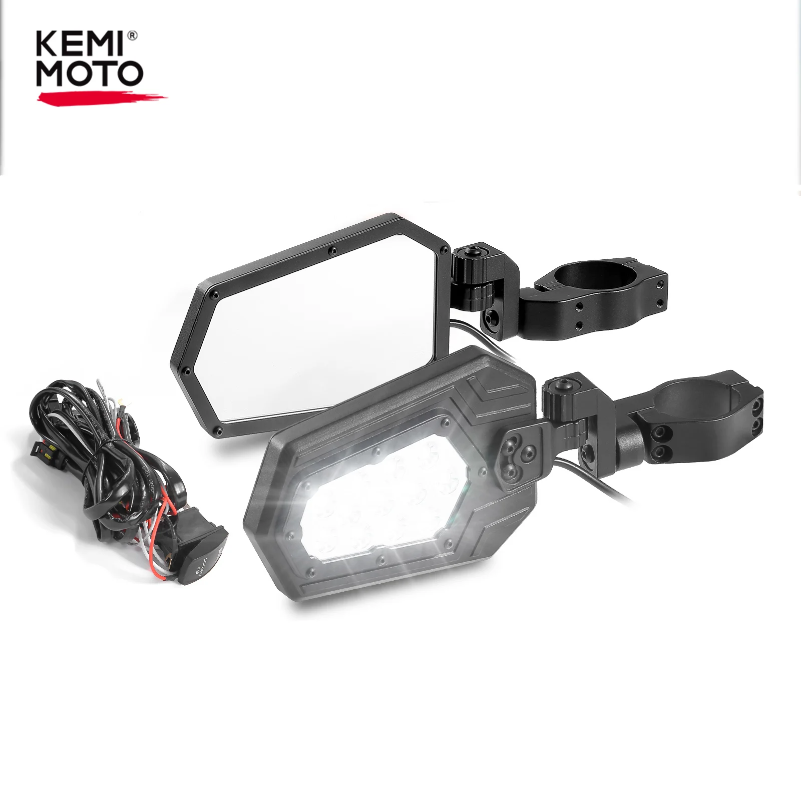 

1.75" 1.875" 2" UTV Aluminum Side View Mirror w/ LED for Polaris RZR for Can-am Maverick X3 for Arctic Cat for Kawasaki Teryx