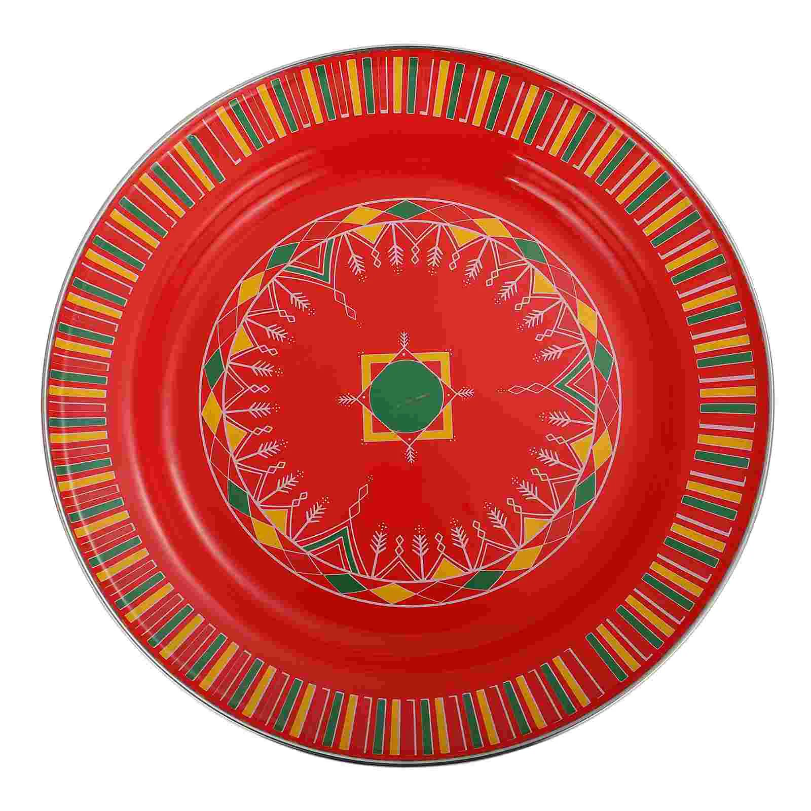 

Plate Tray Dessert Serving Dinner Enamel Chinese Fruit Container Plates Wedding Rounddish Platter Nut Salad Buffet Children
