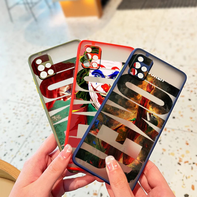 

Cool Joker Movie For Samsung A72 A71 A70 A52 A51 A50 A32 A31 A22 A21S A12 A10 A03S A02S Frosted Translucent Phone Case