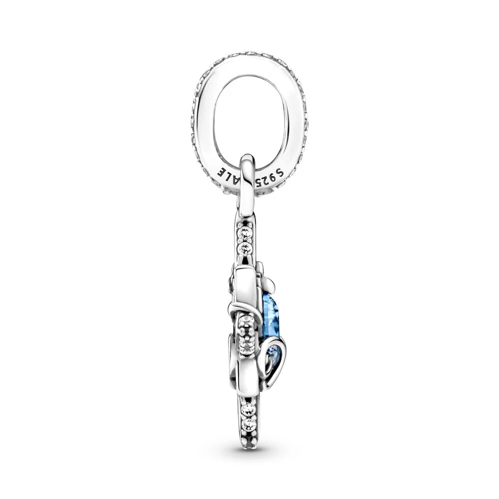 Pandora-Pendentif étoile bleue Cendrillon pour femme, argent 925, accessoires classiques, cadeau d'anniversaire, bracelet à la mode, bijoux à bricoler soi-même