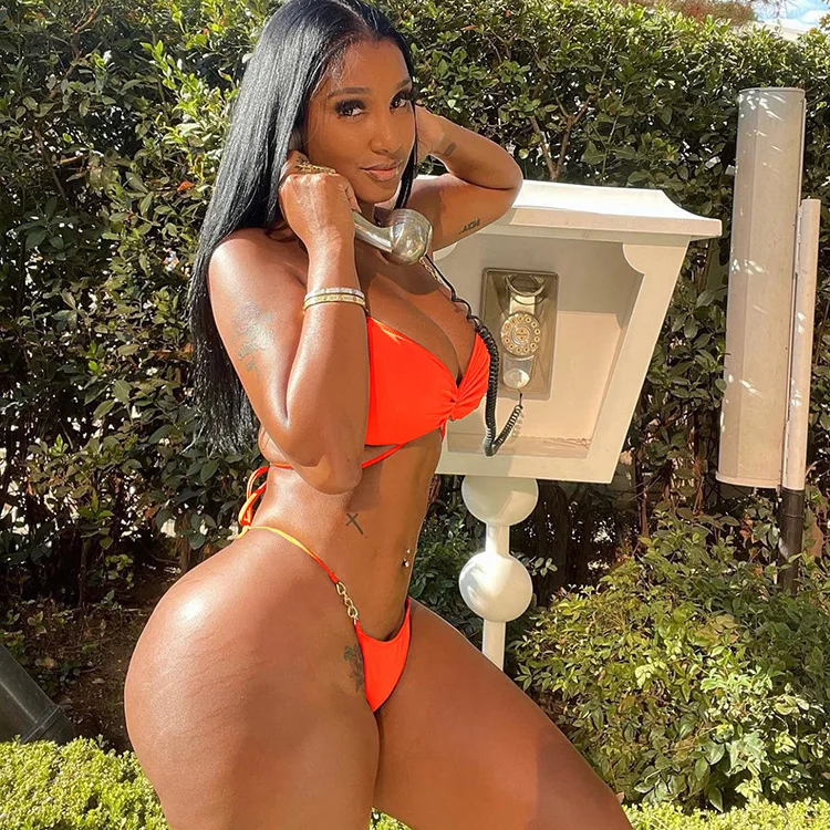 

Sexy Girls Bikini 2022 Micro Swimsuit Chain Linked Swimwear Women Sexy Bathing Suit Bandage Swimming Suit Brazilian Biquini