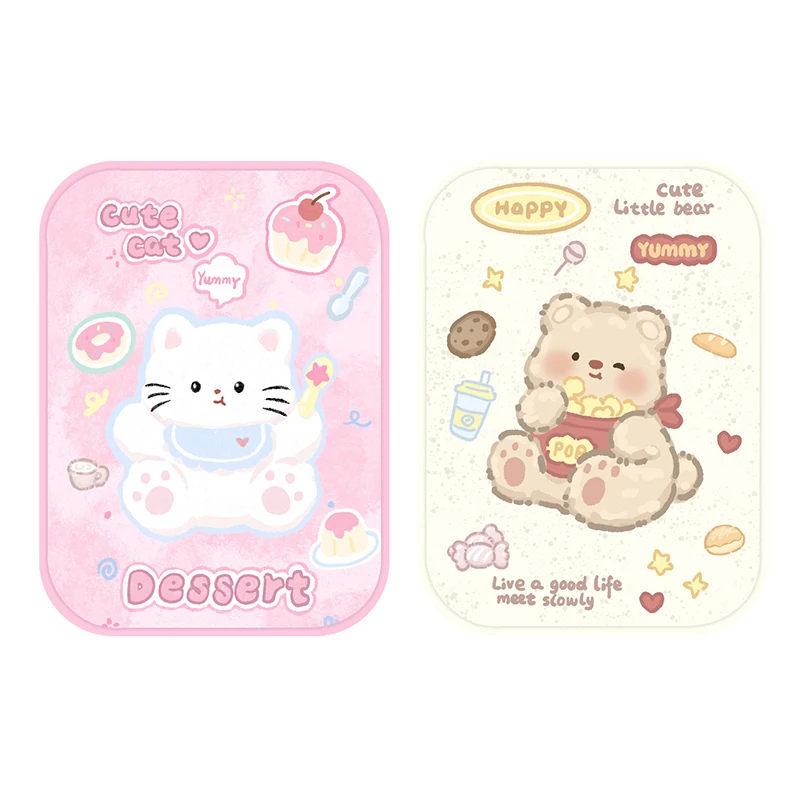 Чехол для двойных контактных линз с рисунком кота и зеркалом девочек портативная