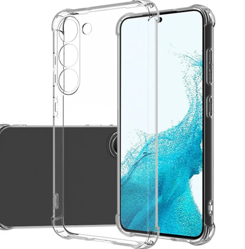 50pcs/lot Shockproof Transparent Soft TPU Phone Case for Samsung S23 S22 Ultra for Samsung S23 S22 Plus S23 S22 Back Cover Shell