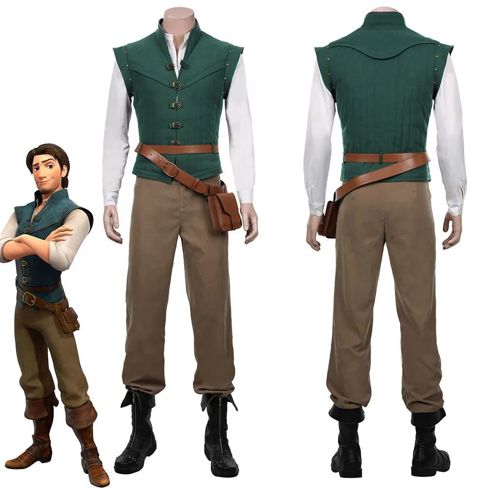 

Flynn Rider Cosplay Costume Vest Shirt Outfits Halloween Carnival Suit
