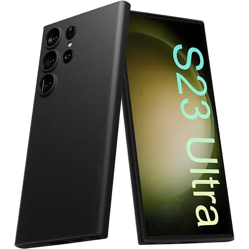 Оригинальный матовый Силиконовый чехол для Samsung Galaxy S23 Ultra Plus FE S21FE матовая задняя