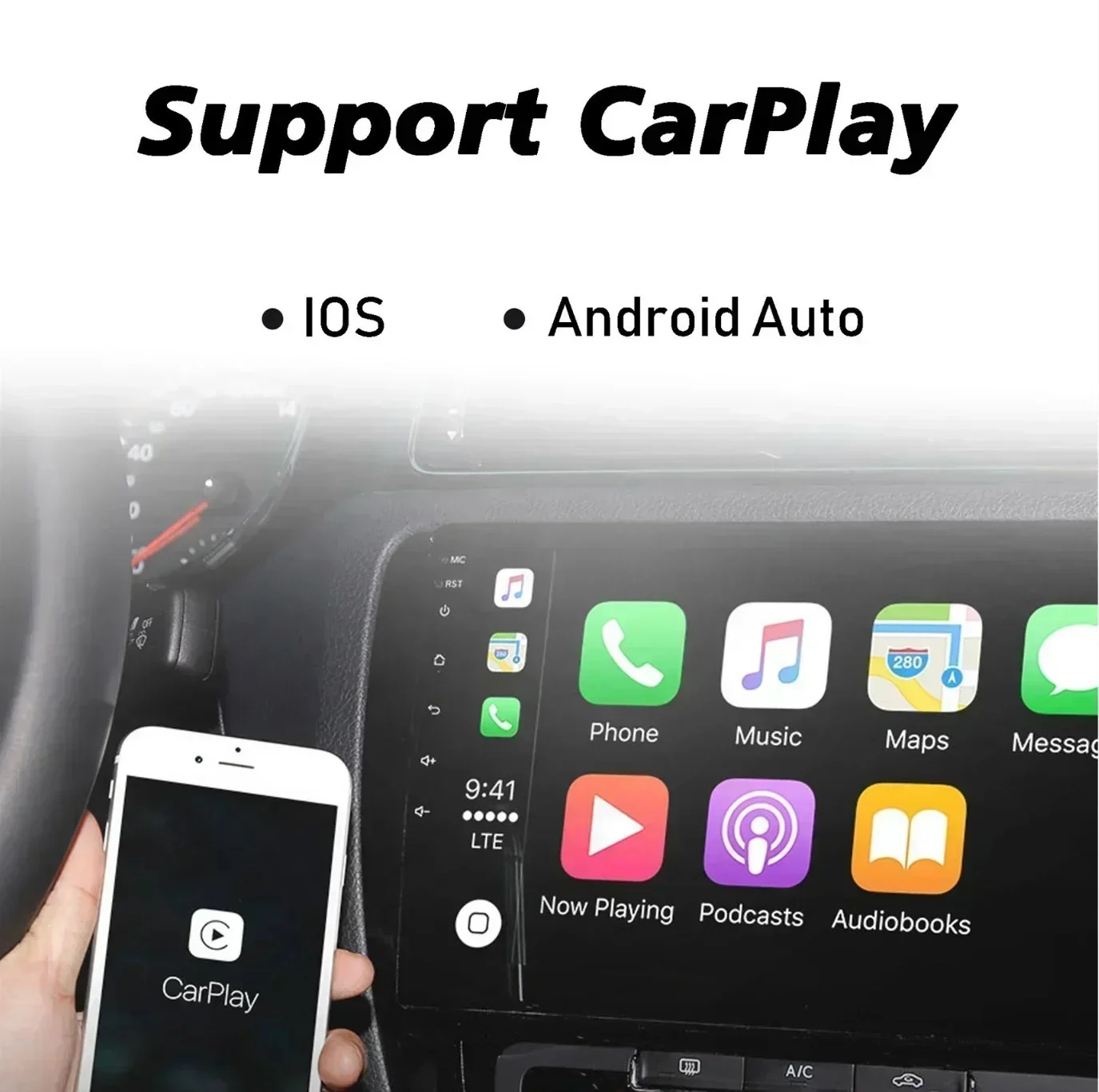 Фото Автомобильный радиоприемник для Peugeot RCZ 308 SW 2007-2015 408 2012-2020 Android Мультимедийная GPS-навигация Carplay Головный блок Стерео 2 Din 4G №5