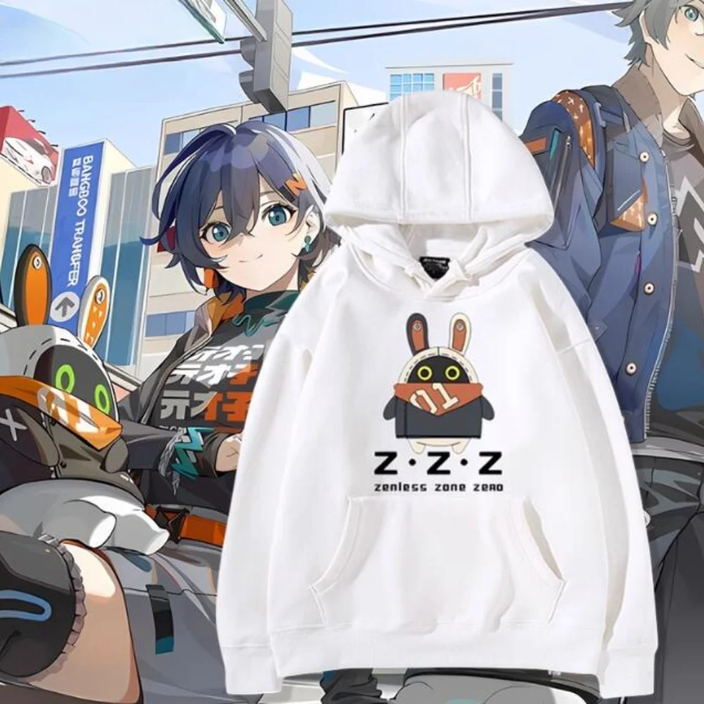 Толстовка с капюшоном ZZZ ZZZERO Zenless Zone Zero Bangboo Модный пуловер длинным рукавом для
