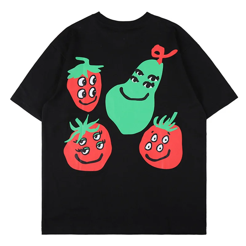 

Men Harajuku Oversized T Shirt Funny Graffiti Print Hip Hop Short Sleeve T Shirts Summer Korean Fashion Casual Streetwear Tops