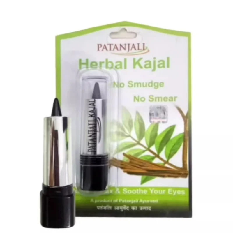 Patanjali Herbal Kajal Kohl Черная натуральная подводка для глаз в карандашах успокаивает