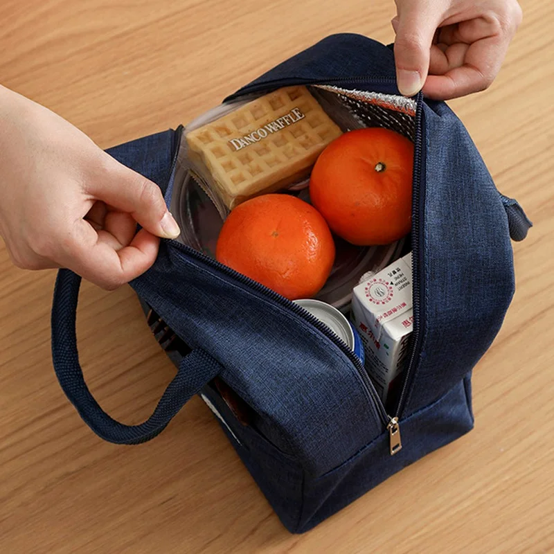 

Portable Lunch Bag Thermal Insulated Lunch Box Tote Office Cooler Bento Pouch Lunch Container Food Storage Bags Handbag 2021 New