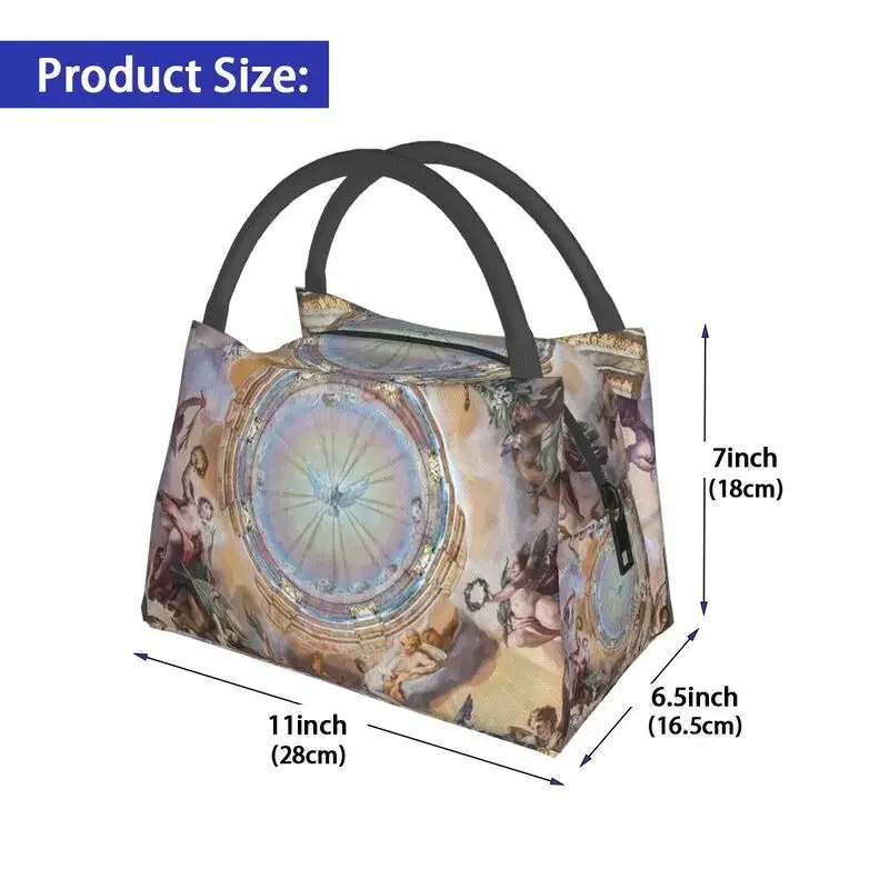 Купол Fresco Of Melk Abbey Church Изолированная сумка для обеда Женская многоразовая
