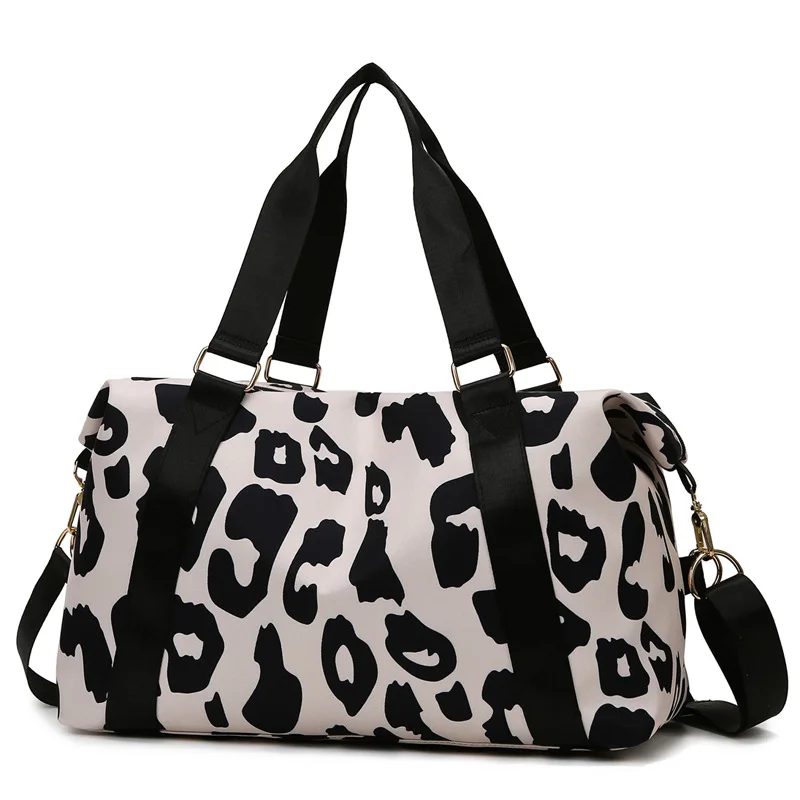 Simple Fashion New Print Gym Waterproof Bags for Women Travel Sports Shoulder Bag Large Capacity Luggage Storage Female Handbag