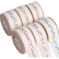 40mm 1 meter hollow lace floral fabric diy bow handmade hair accessories lace for needlework dentelle sewing race ribbon craft