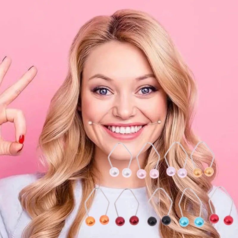 Тренажер для ямочек из нержавеющей стали инструменты красоты лица жемчужный