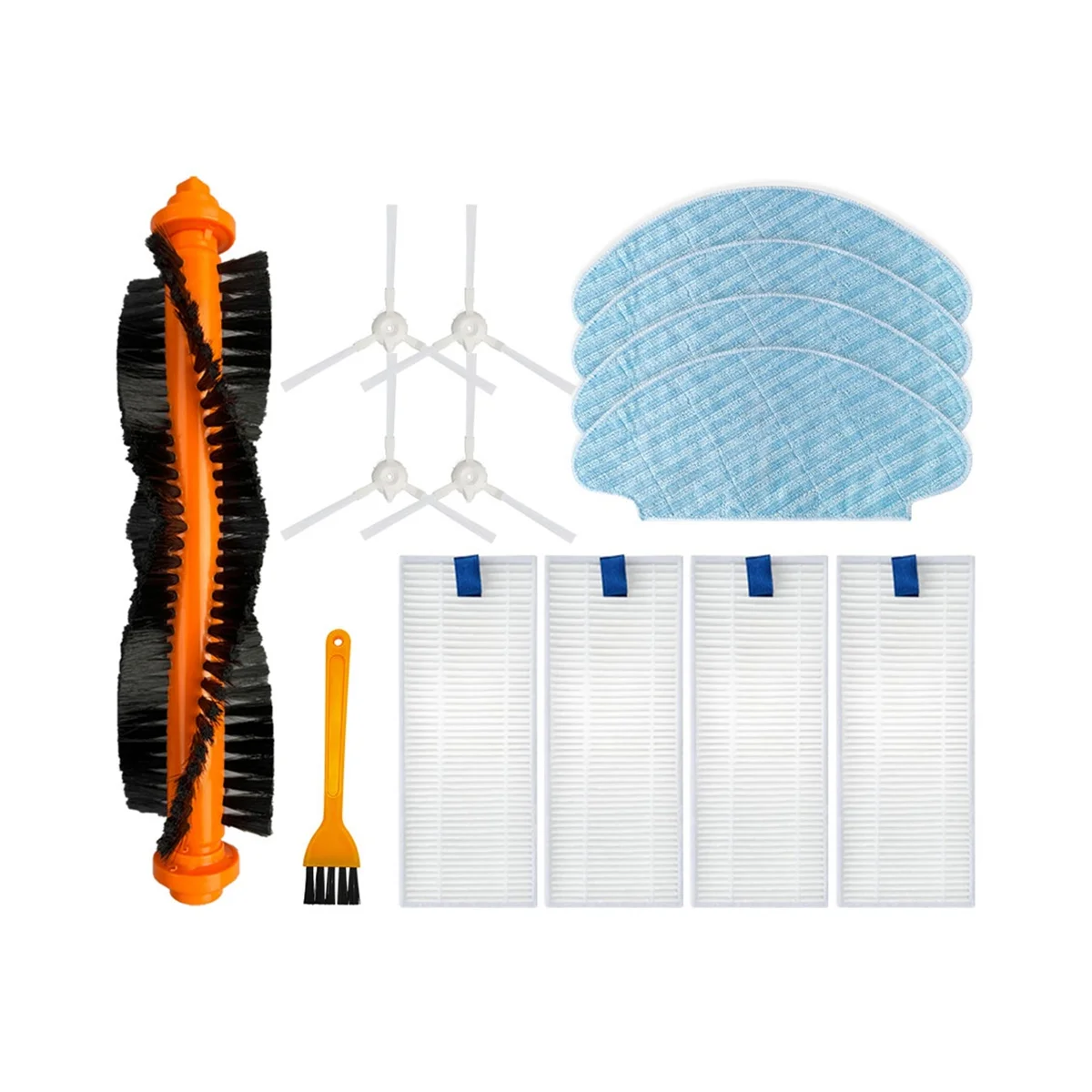 

For Tefal Explorer / X-Plorer Serie 20 40 50, ISWEEP X3 Replacement Parts Main Side Brush Hepa Filter Mop Cloth