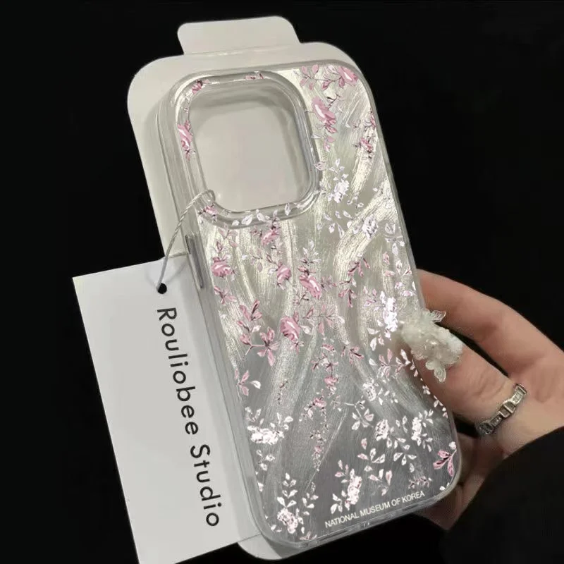 Фото Противоударный жесткий чехол с маленьким цветком для Xiaomi 14T Pro, защитный чехол для Xiaomi 11 Lite 13T 13TPro, шифоновая текстура, чехол Fundas №2