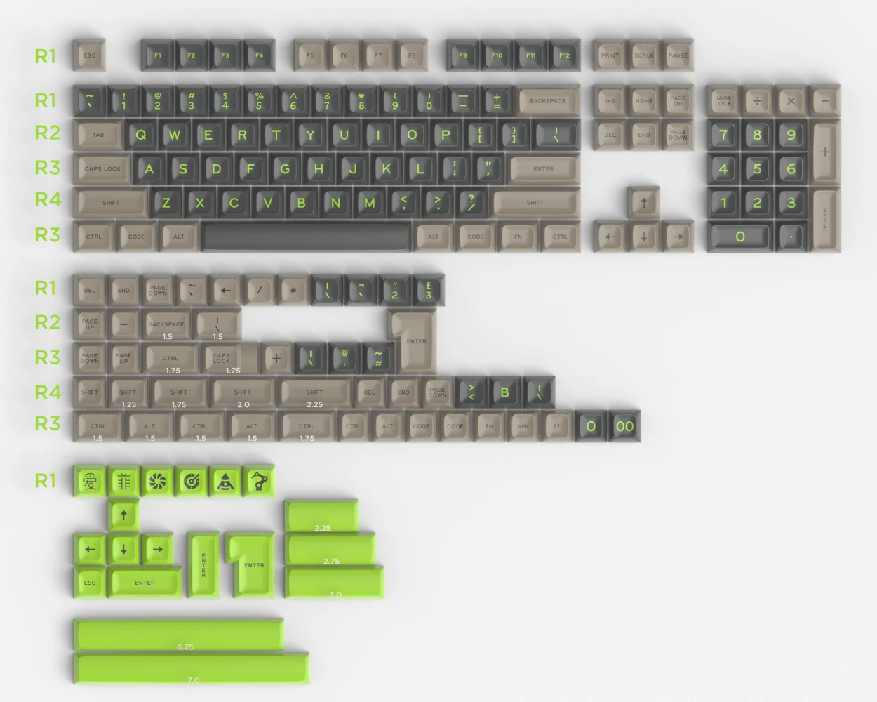 g mky af sa keycap abs double shot keycap for cherry mx switch keycaps for wired usb mechanical gaming keyboard free global shipping