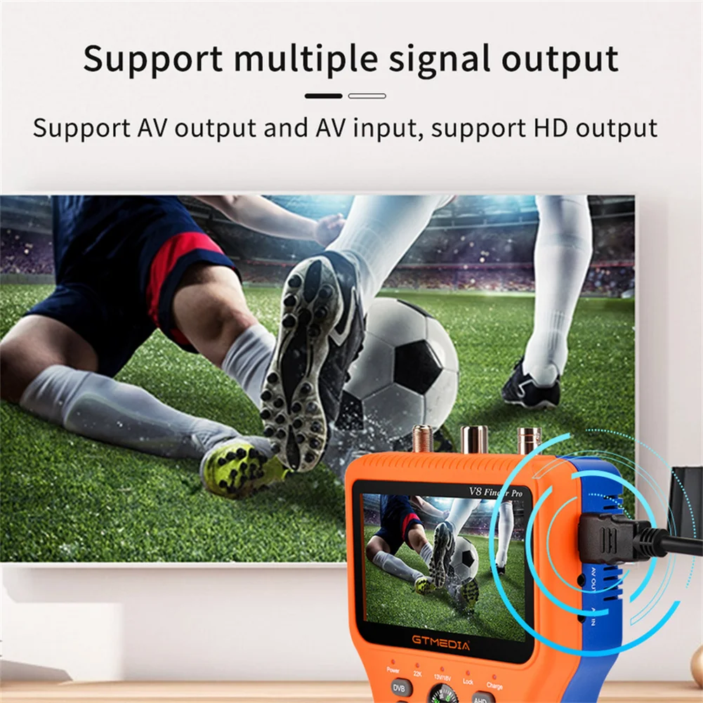Для V8 Hd Pro Dvb-s2 T2 C Ahd Atsc Star Finder 4 3 дюймов ЖК-экран высокого разрешения TFT анализатор