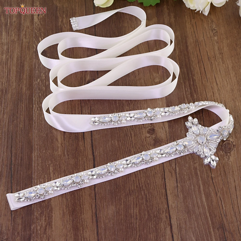 TOPQUEEN S356 Свадебная Опаловая лента украшения ремни Стразы женское свадебное