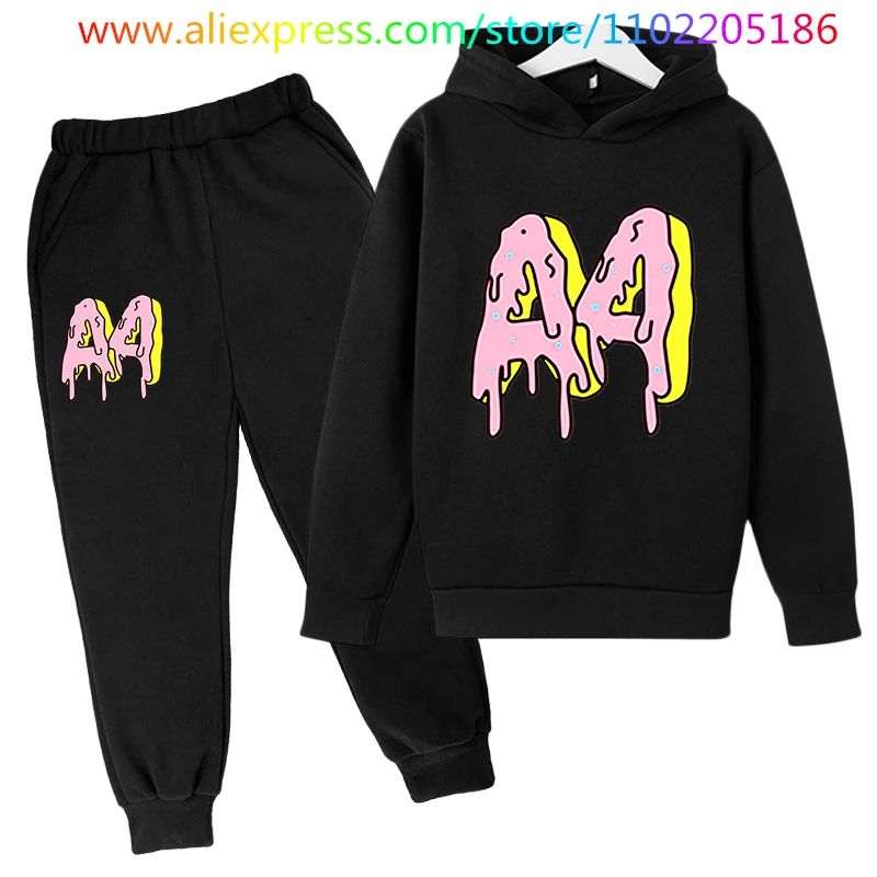 

Merch A4 Hoodie Kids Clothes Girls Children Clothing Set Autumn Suit Boys Hooded Sweatshirt Casual Pants Pullover Set Costume