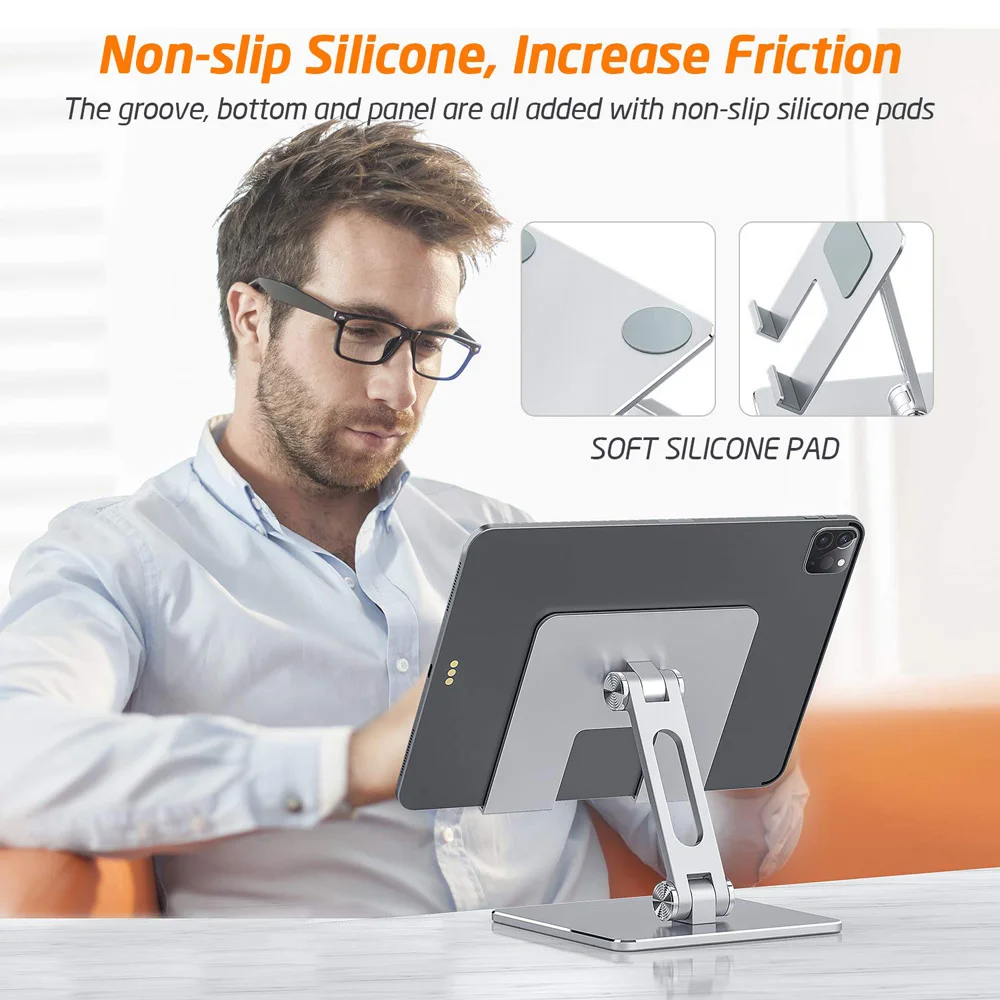 metal desktop tablet holder table cell foldable extend support desk mobile phone holder stand for iphone ipad adjustable free global shipping