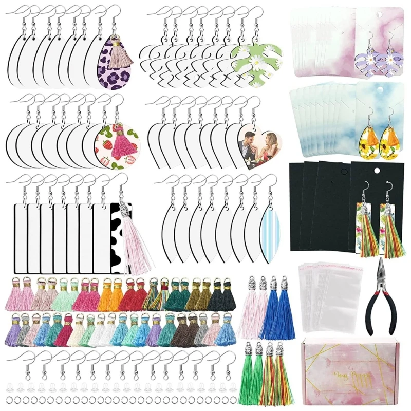 

Необработанные серьги с термопереносом, сублимационные серьги, набор «сделай сам», простой в использовании