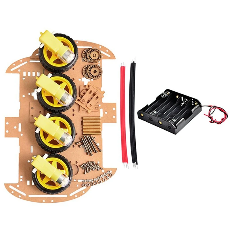 

DIY Electronic Kit Electronics Assembly Kit To Build Robot Acrylic Car Base Car Learning Programming Kit